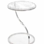 Polished Silver End Table