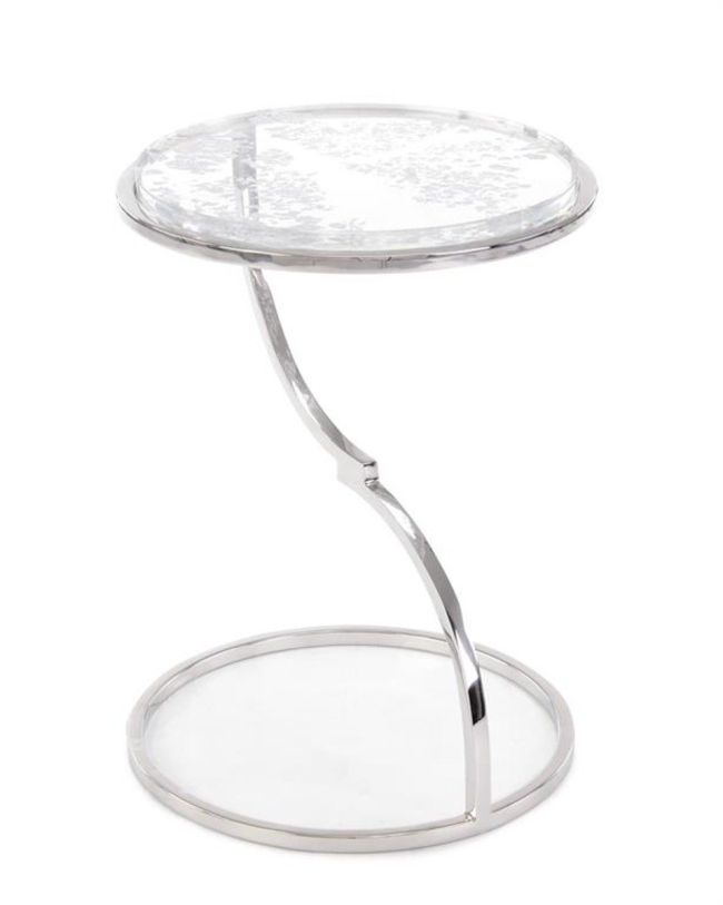 Polished Silver End Table