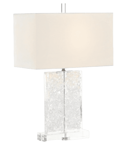glass and acrylic formed table lamp